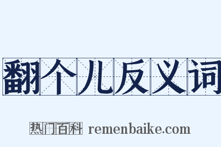 翻个儿反义词是什么意思的图片